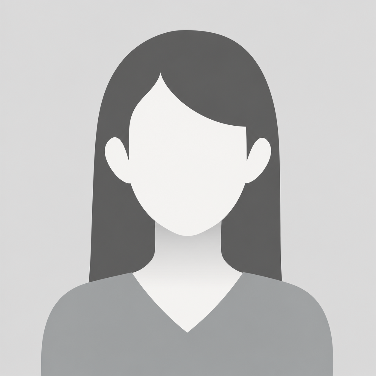 Minimalist Faceless Female Avatar